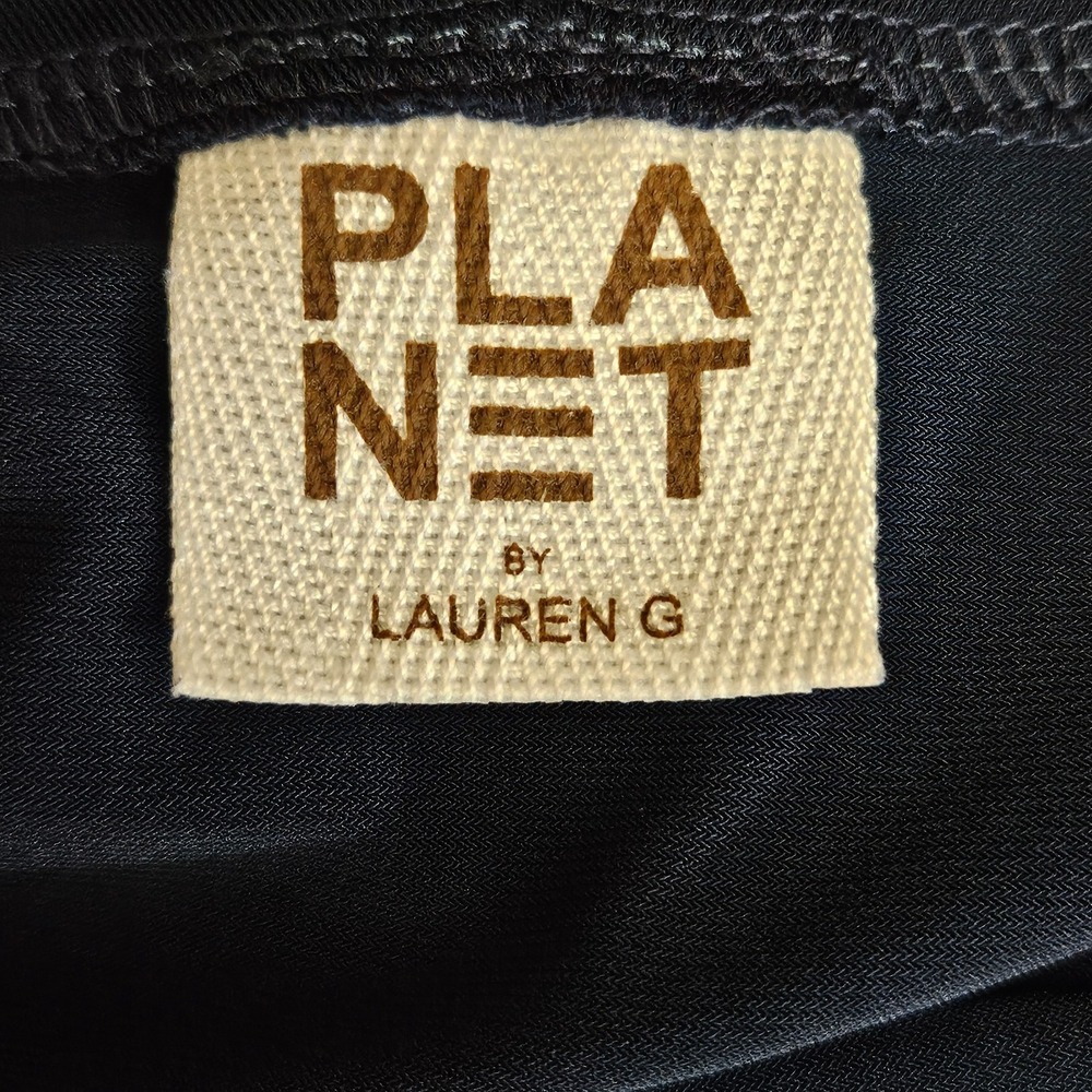 Planet by Lauren G Matte Jersey Cowl Neck Top 1 US Size 8 Midnight B Microfiber - Picture 6 of 10
